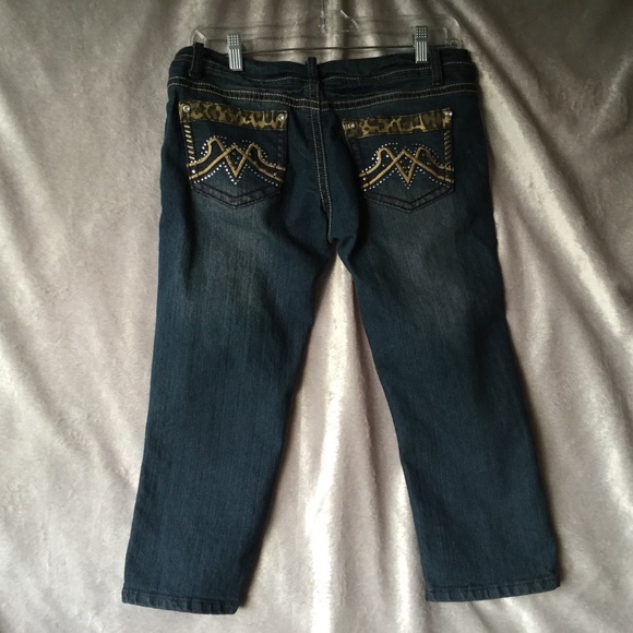 V.I.P. Capri Jeans with Camo Trim Size 9/10 - Picture 4 of 8